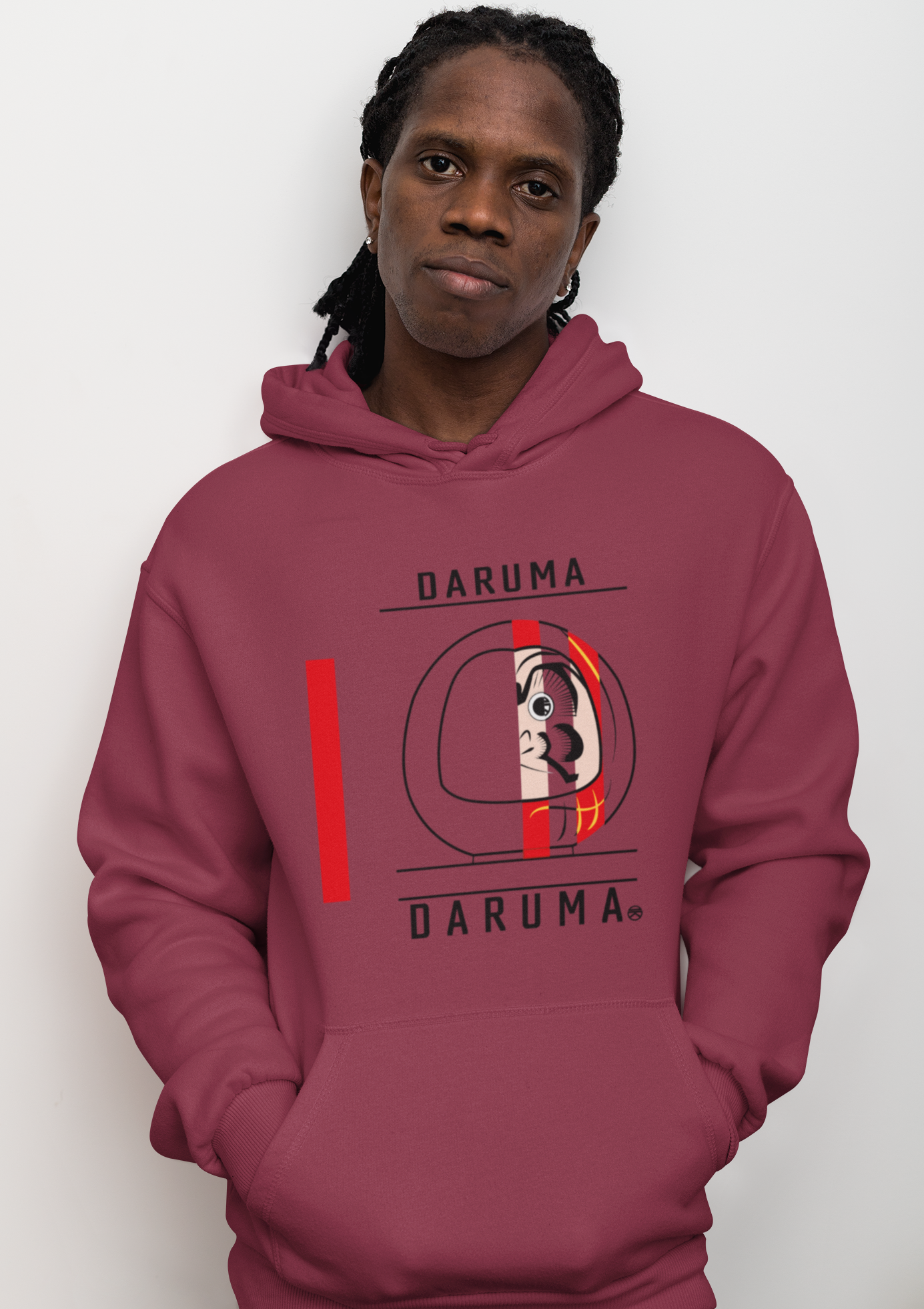 Two-Side Daruma Hoodie