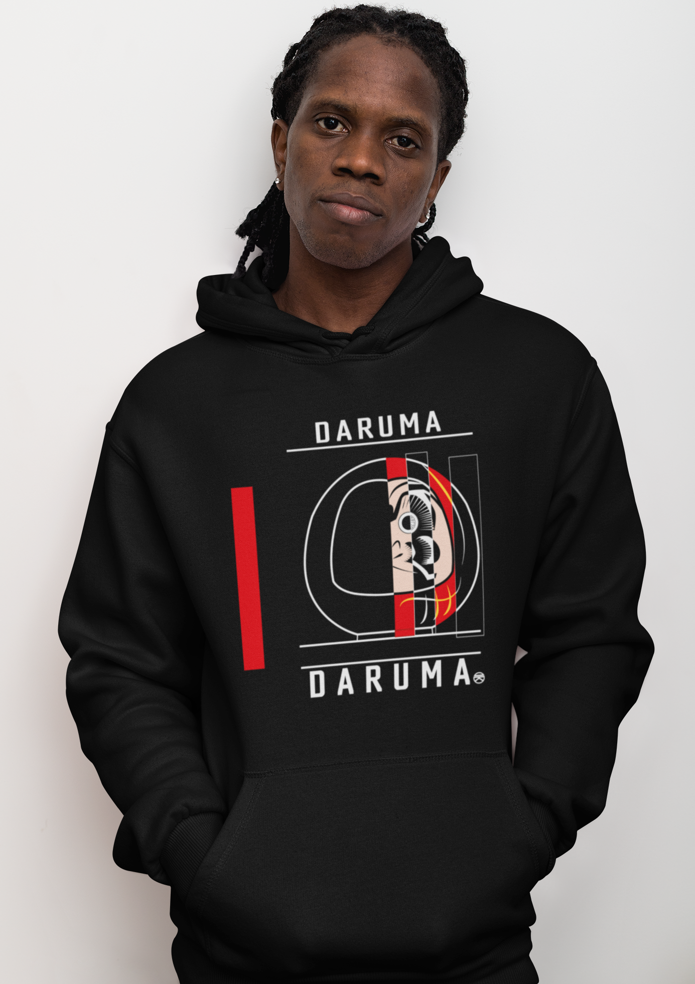 Two-Side Daruma Hoodie